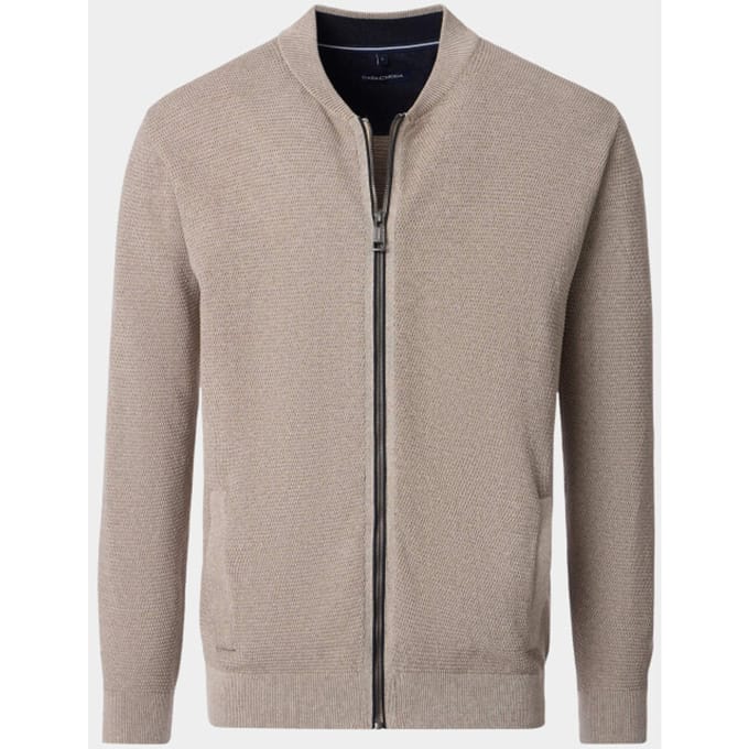 CASAMODA Vest Zip Structure Beige - Maat XL - Heren