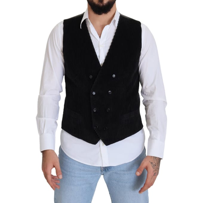 Corduroy Gilet Dubbelgeknopt