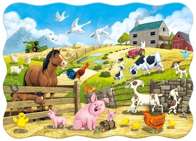 30-delige Boerderij Dieren Puzzel voor Kinderen 4+