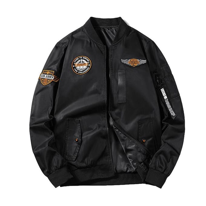 Outdoor Heren Omkeerbaar Trendy Flight Suit Jas Bomberjack Plus Size Herenkleding 7XL black