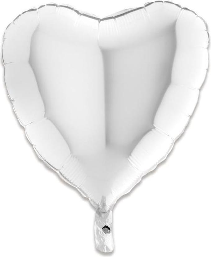 GRABO 18018WH-P Heart Shape Balloon Single Pack, Length-18 I