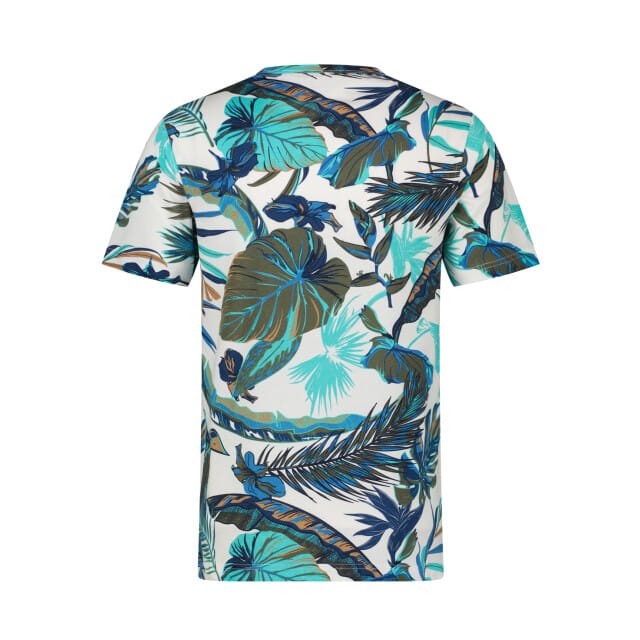 Lerros - T-shirt - Mannen - L - 103 BROKEN WHITE - Katoen - 2463086