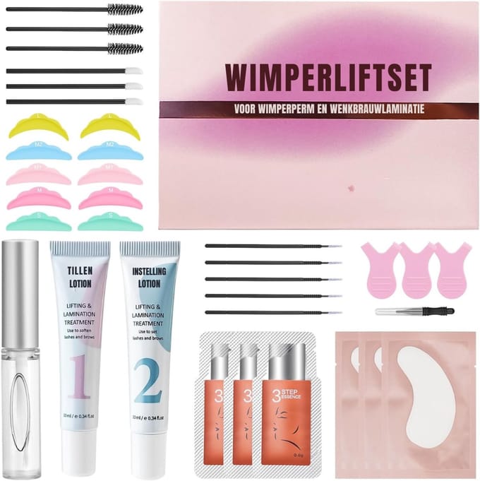 RUX® Wimperlifting set - Wimperlift - Wimpers - Roze- 15cm x 11cm x 2cm