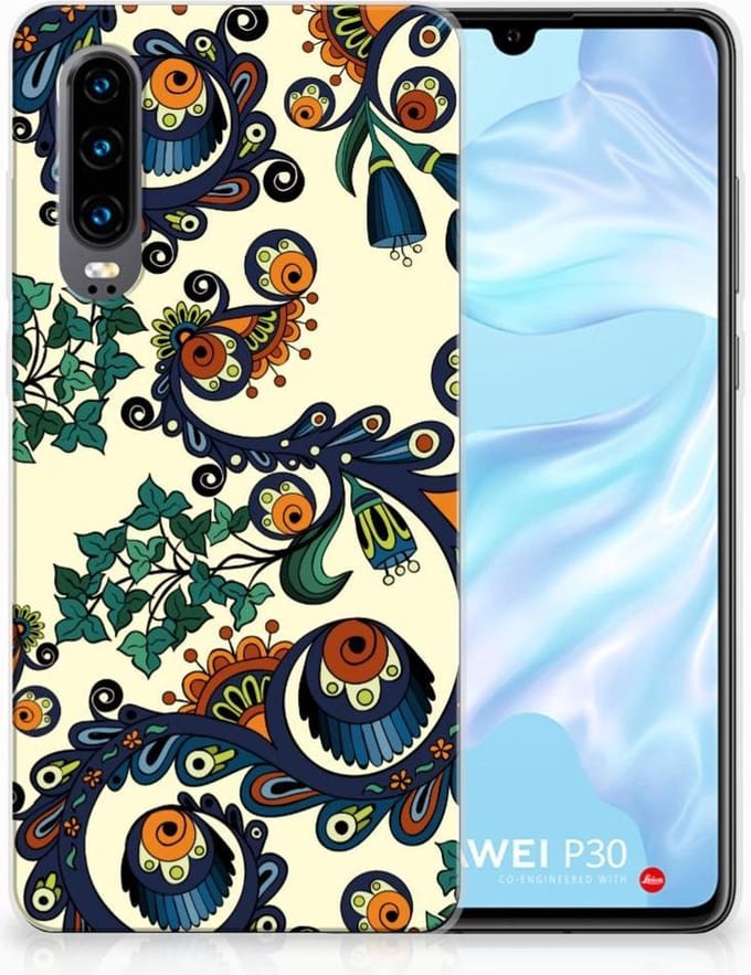 Siliconen Hoesje Huawei P30 Barok Flower