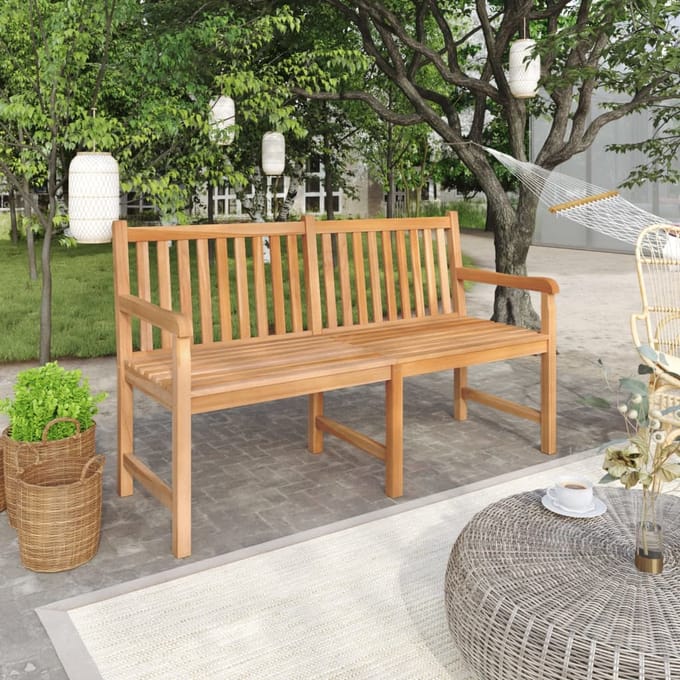 vidaXL - Tuinbank - 150 - cm - massief - teakhout