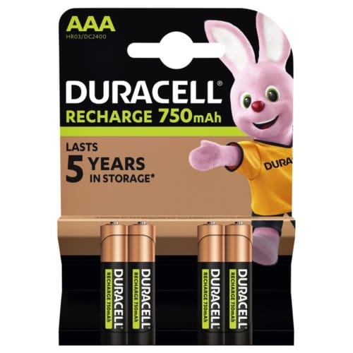 Duracell Oplaadbare AAA batterij (potlood) NiMH 750 1.2 V 4 stuk(s)