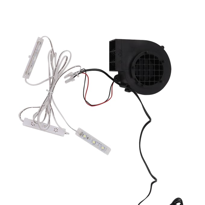 Opblaasbare Luchtblazer Kerst Opblaasbare Blaaspomp met 3 Witte LED Lampensets voor Buiten black