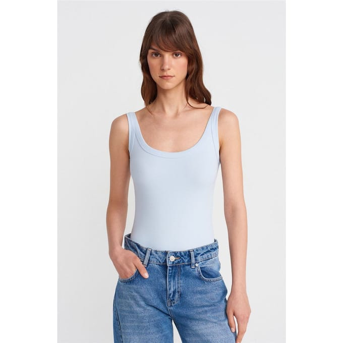 Mouwloos Geribbeld Katoenmix Bodysuit