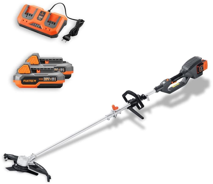FUXTEC FX-E2MSSET 40V Accu Bosmaaier Set • Incl. 2x 20V Accu & Lader • 35cm Maaibreedte • Koolborstelloze Motor