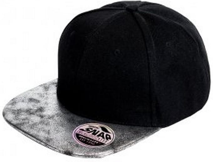 Result Heren Bronx Glitter Snapback Cap (Zwart/Zilver)