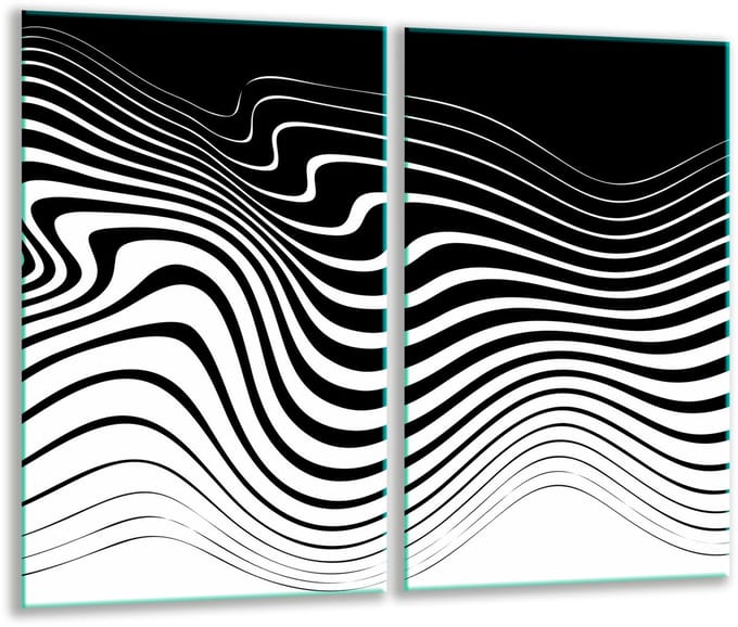 TMK ArtDeko - Snijplank - 2x 30x52 cm - Inductiekookplaten - Zebra