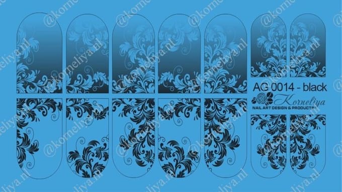 Korneliya Airbrush Waterdecal AG 0014 Black