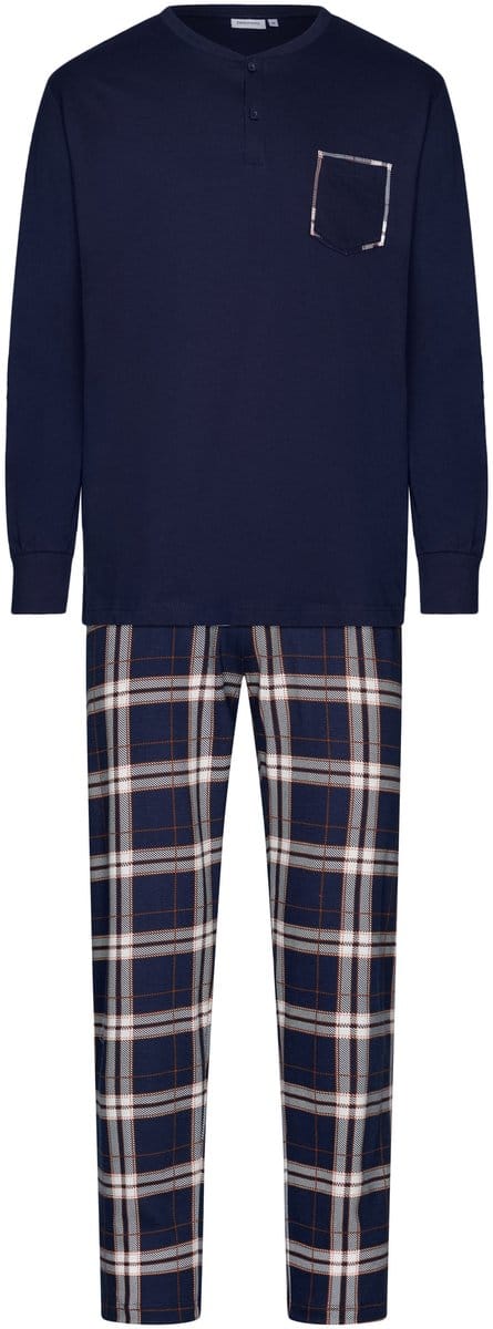 Pastunette - Pyjama - Midnight Mode - Katoen - Blauw Geruit - Maat M
