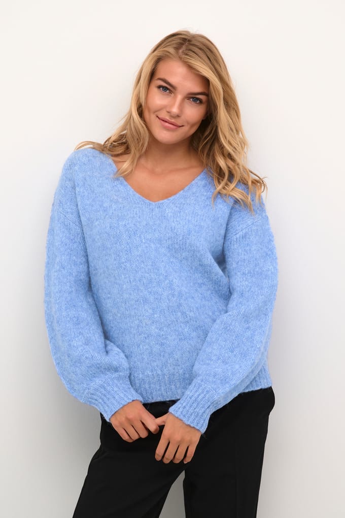 Kaffe KAsarla V-Neck Pullover Dames Trui - Maat XXL