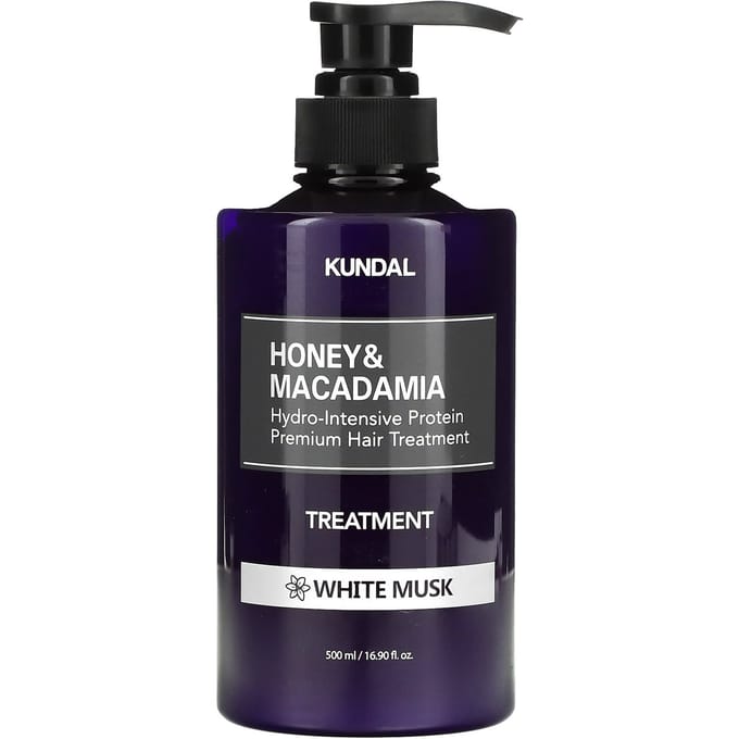 [KUNDAL] Honing & Macadamia Behandeling #Witte Musk 500ml black