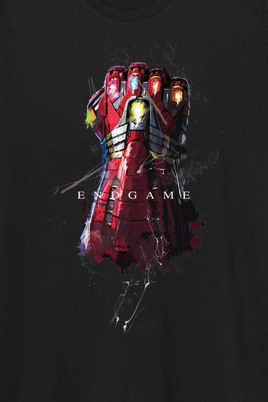 Marvel - Disney T-shirt - Endgame Gauntlet - S tot M - voor Mannen - zwart