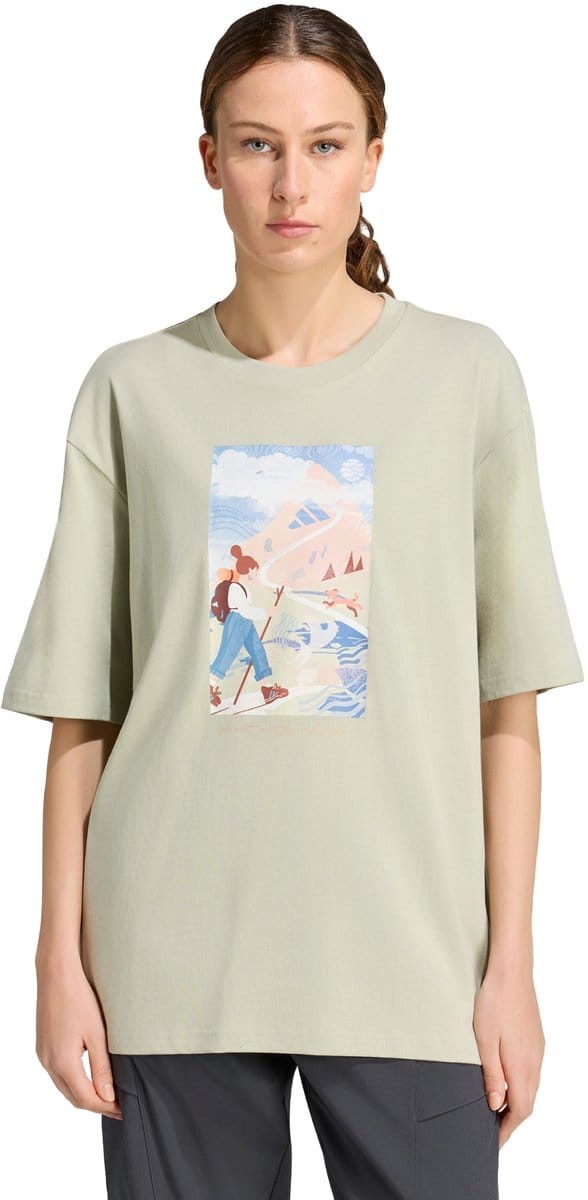 Adidas Terrex Terrex Secret Paths Ahead Graphic T-Shirt - Dames - Groen