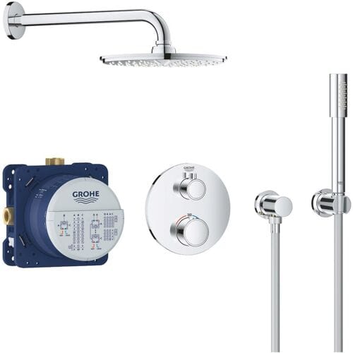 GROHE Grohtherm Perfect Regendouche - inbouw - Ã¸ 21cm - met Rainshower Cosmopolitan douchekop - Chroom