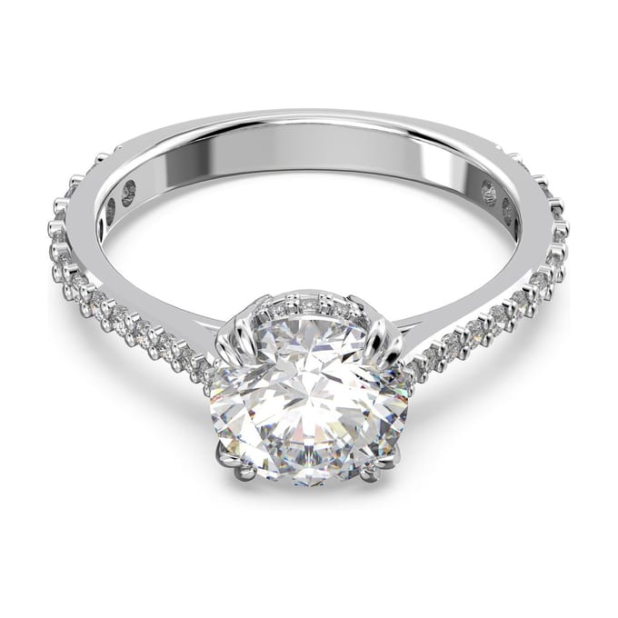 Swarovski Constella Dames Ring Metaal - Zilverkleurig - 16.00 mm / maat 50