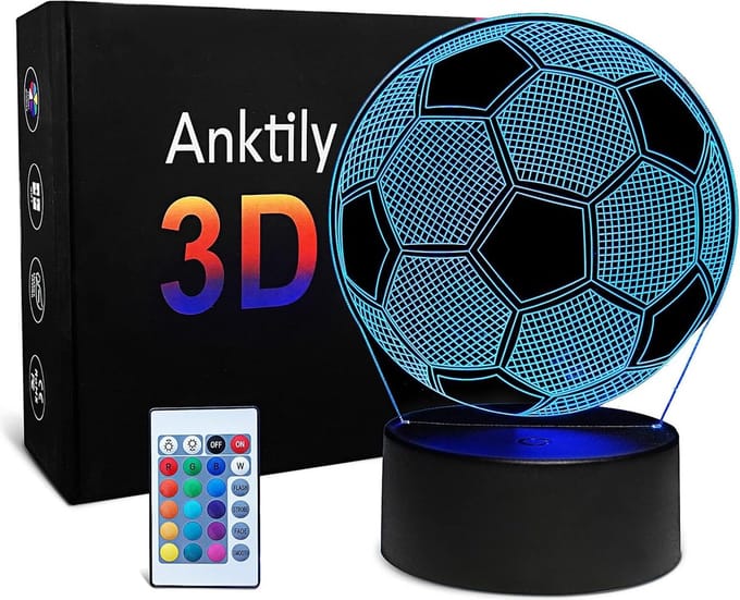 DiverseGoods Voetbal Nachtlampje - 3D Optische Illusie Lamp