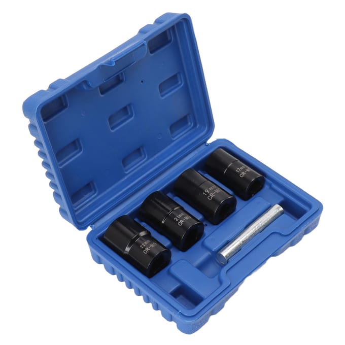 5 Stuks Boutmoer Verwijderaar Set Professionele Boutmoer Extractor Dopsleutelset voor het Verwijderen van Beschadigde Dode black