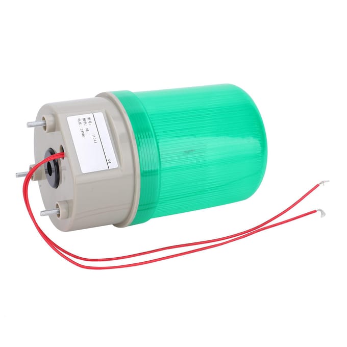 BERM Waarschuwingslicht Groen LED Stroboscoop Bakenlamp Vrachtwagens Noodwaarschuwing 5W 24VDC gray