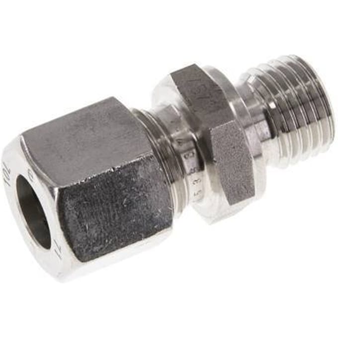 M14x1.5 Buitendraad x 10L RVS Rechte Snijring Koppeling 315 Bar DIN 2353