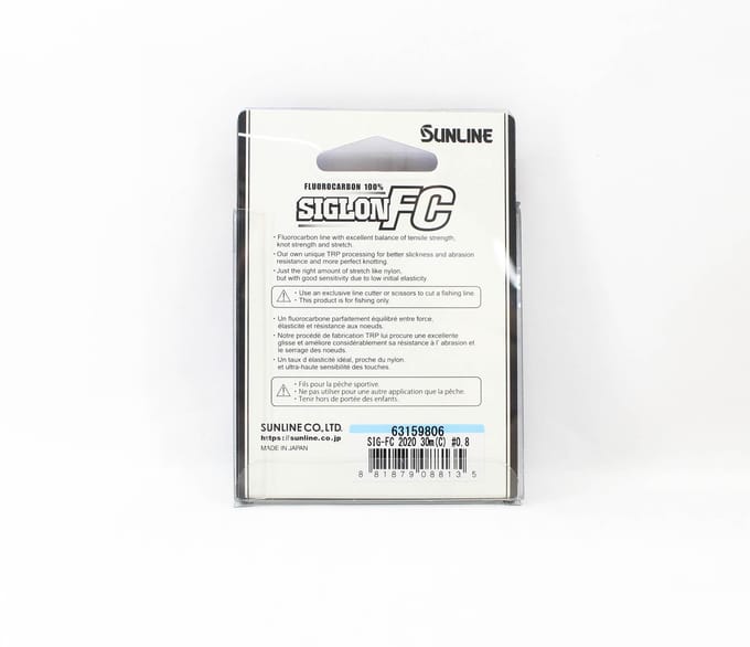 Sunline Fluorocarbon Onderlijn Siglon FC 100% 30m 4lb Diameter 0.16mm (8135) schoon