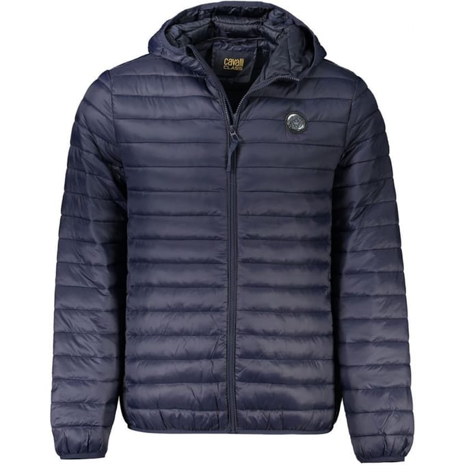 Cavalli Class Blauwe Polyamide Shell Jas