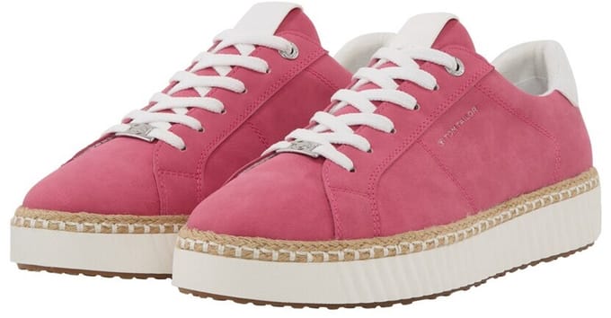 Tom Tailor - Trainers van hoogwaardig imitatieleer - Maat 37 - pink
