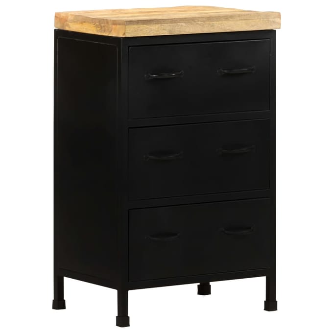vidaXL - Dressoir - 47x35x76 - cm - ruw - mangohout