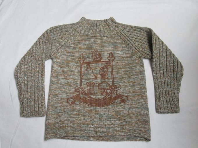 petit bateau , jongens ,  trui , gebreid , camel /kaki , 4 jaar 102