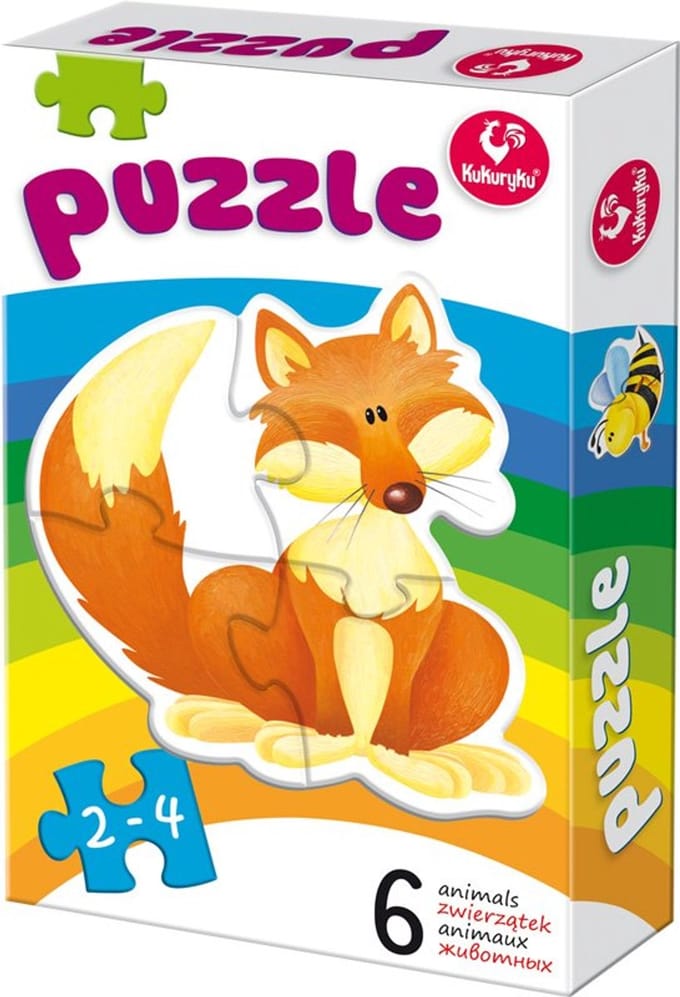 Pierwsze Puzzle 6 zwierzątek - Eerste puzzel met 6 dieren
