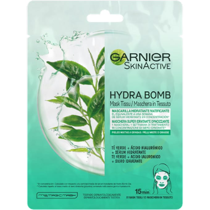 Skinactive Hydrabomb Gezichtsmasker Hydraterend Matterend Gemengd-vet Huid 28 gr