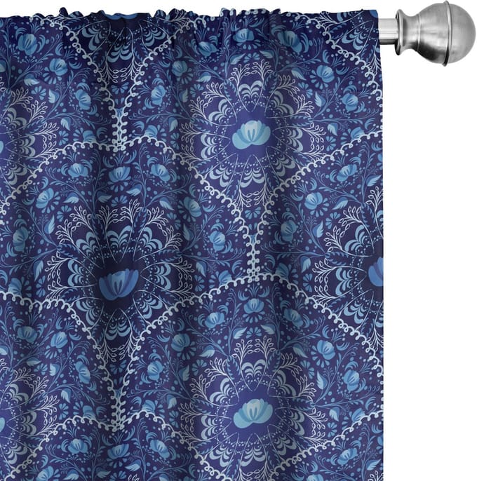 ABAKUHAUS – 2x75x225 cm Gordijnen – Microfaser, Halfdonker, Paisley
