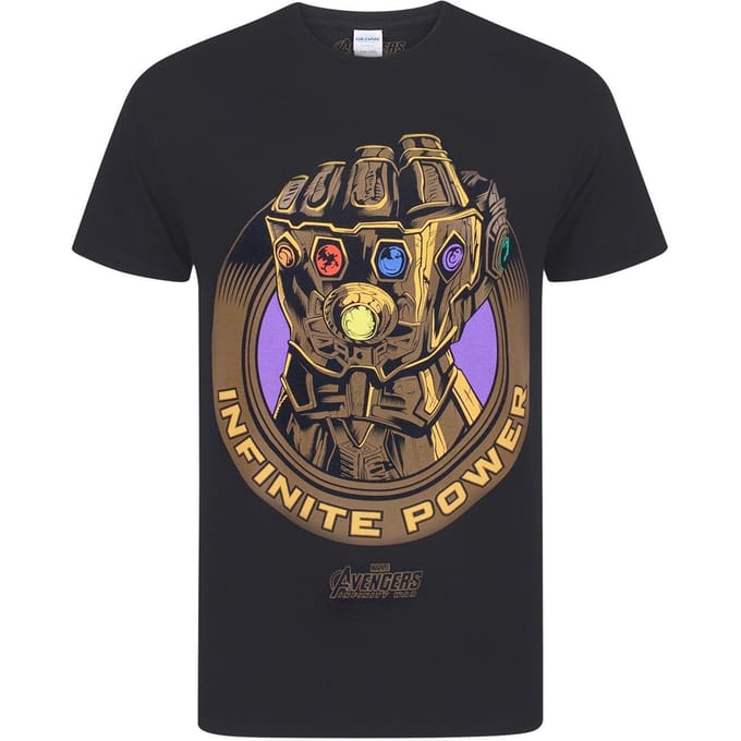 Marvel Avengers Infinity War Heren Thanos Infinity Gauntlet T-Shirt (Zwart)