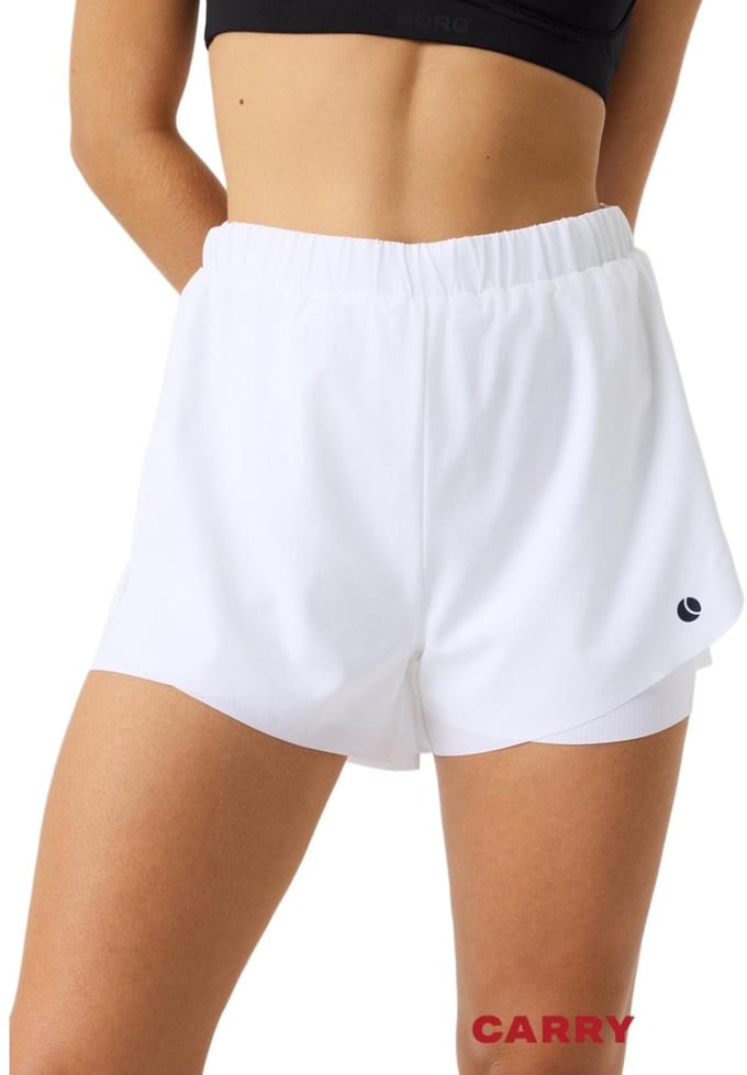 Björn Borg dames Ace 2 In 1 Shorts - korte sportbroek - wit