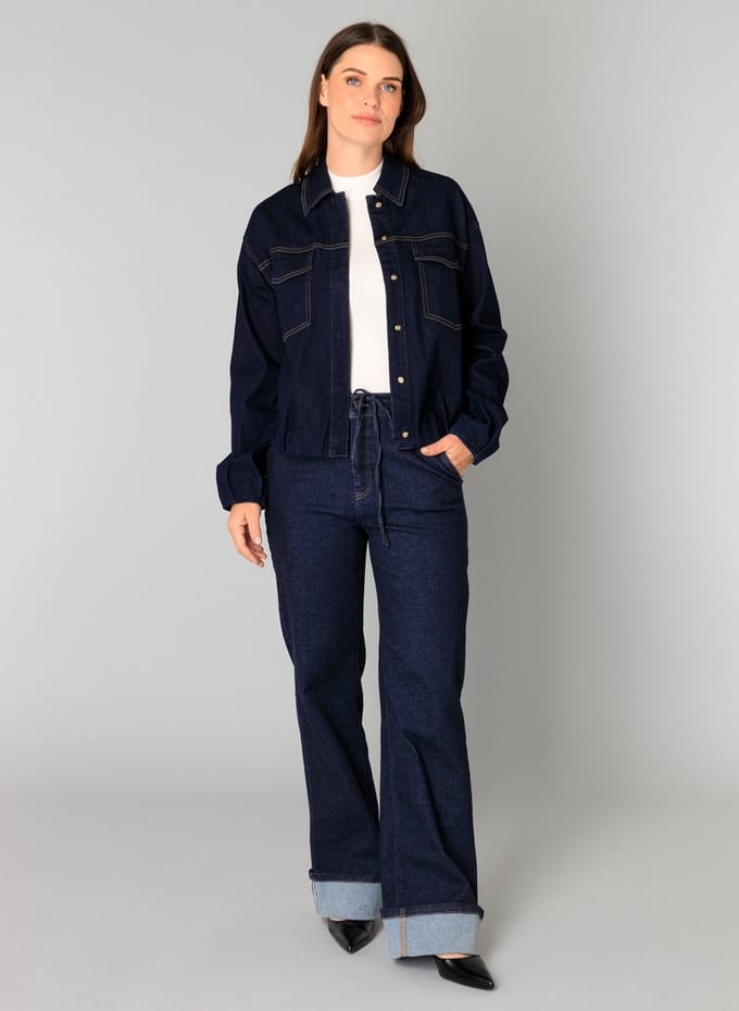 YEST Beatrix Cover ups - Denim Dark Rinse - maat 36