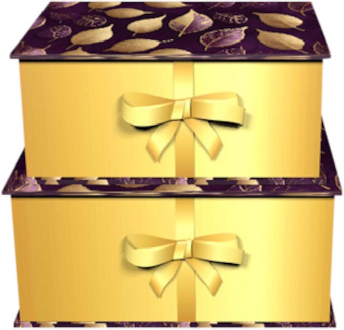 Dekoratief | Set 2 dozen m/strik 'Feather Passion', 20x15x9cm | A245769