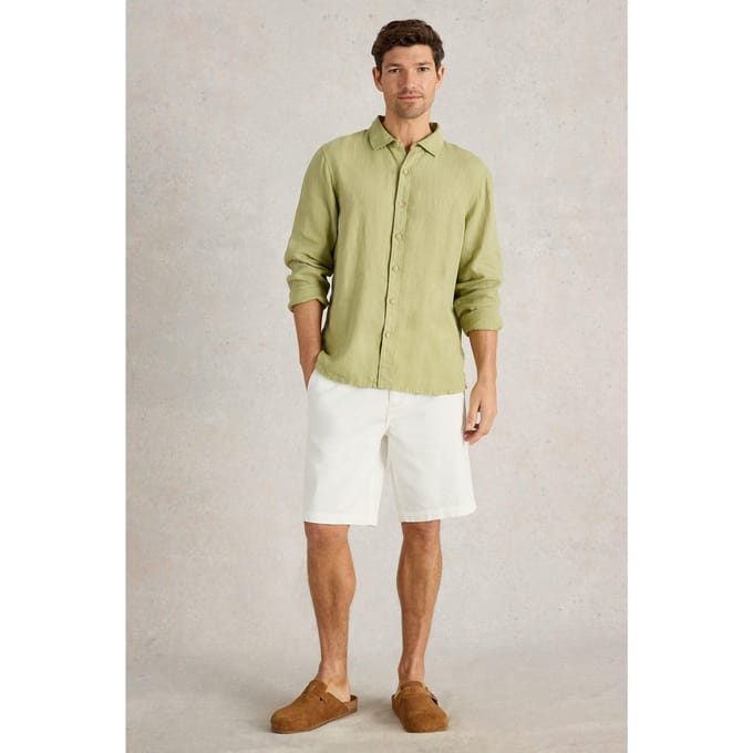 White Stuff Sutton Organic Chino Short Brilliant White Größe: W38 REGULAR | Kurze Sporthosen Outlet | Herren | Weiß