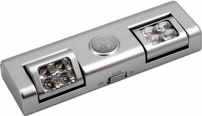 Ledlamp met bewegingsmelder Zilvergrijs
