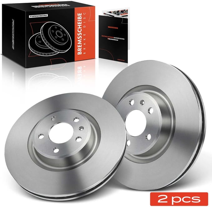 Frankberg 2x remschijf vooras links rechts voor Audi A4 8W2 A5 A6 A7