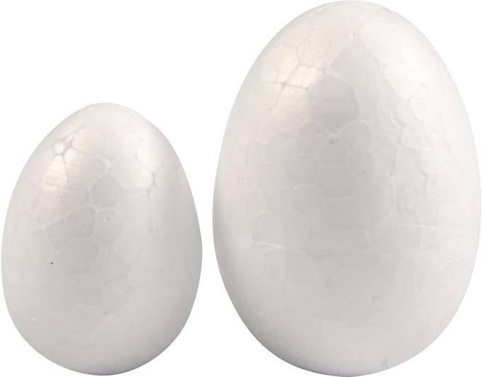 Eggs Creativ Company Styropor 6 Stück 25x23mm 6 Stück 35x48mm weiß