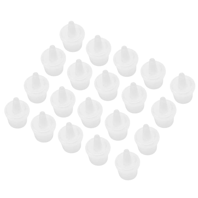 20 stuks Wimperverlenging Lijm Mondstuk Nepwimper Enten Lijm Fles Dop white