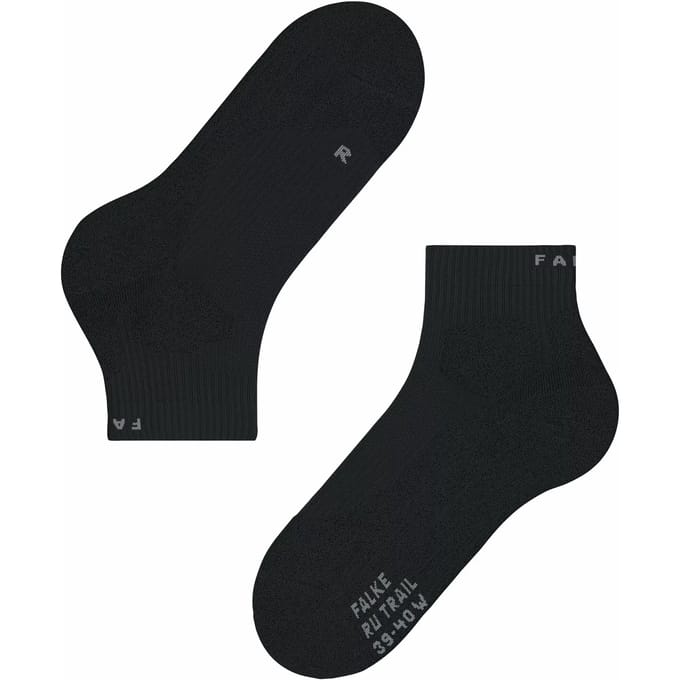 FALKE RU Trail anti-blaar functioneel materiaal hardloopsokken dames zwart - maat 35-36