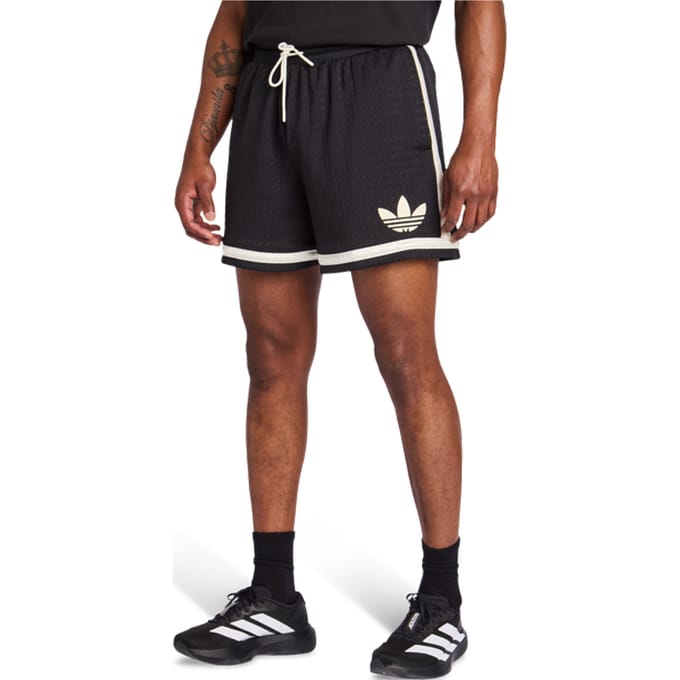 Adidas Bball Korte Broeken Heren - Zwart - Maat S - Poly Mesh