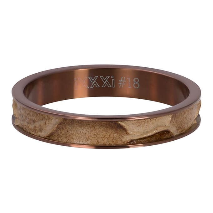 iXXXi Jewelry Vulring 4 mm Crocodile Bruin  - maat 17