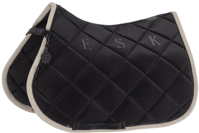 Eskadron Zadeldek Silk Contrast Diamond Platinum 26/27 Full Zwart