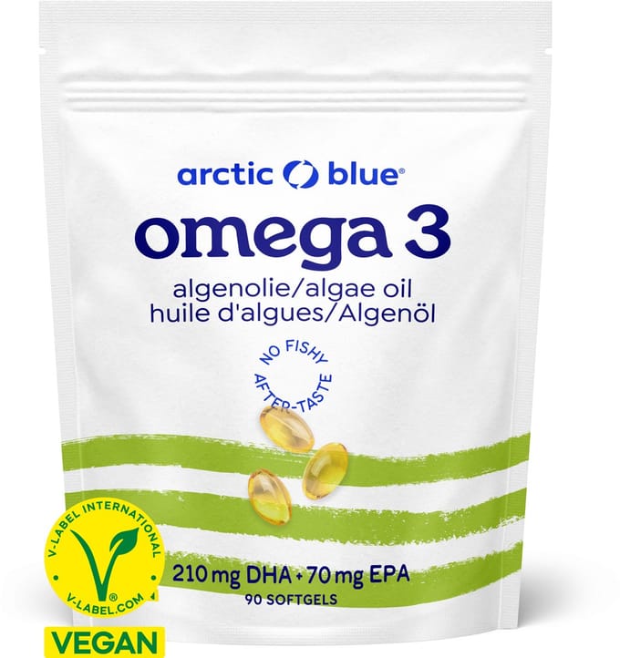 Arctic Blue - Omega 3 Algenolie - DHA & EPA - Vegan - 90 capsules