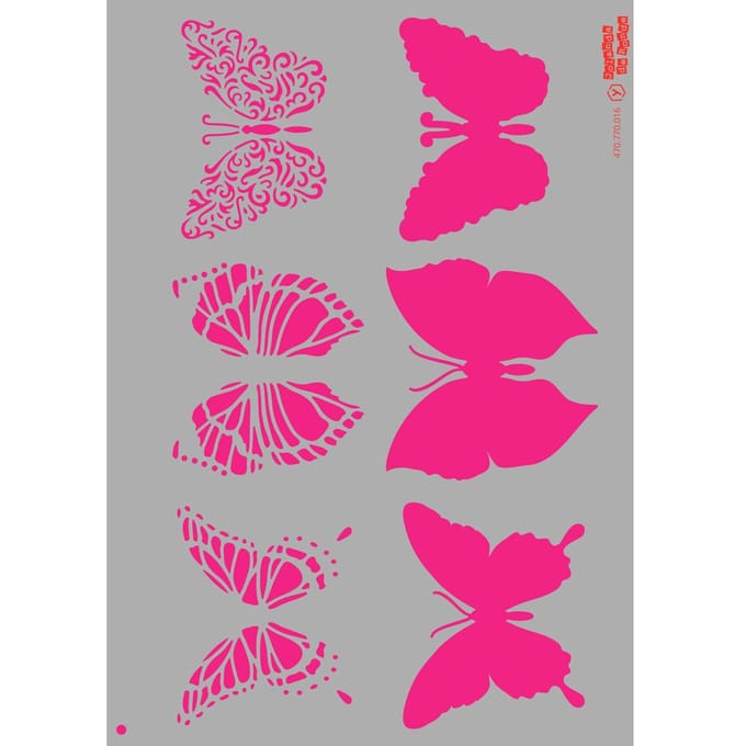 Stencil "Vlindermotieven", A4